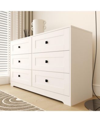 Streamdale Chest Of Drawer with 6 drawers white color farm door