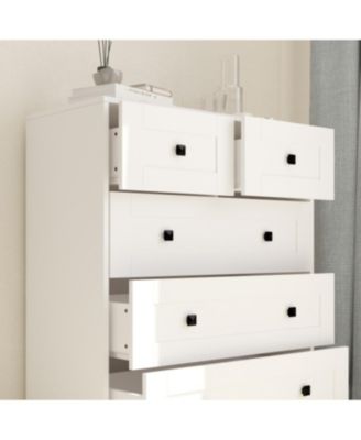 Chest Of Drawer with 5 drawers white color farm door