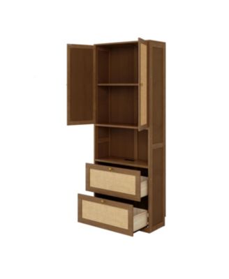 Bookshelf with USB 3 Drawers & 2 Doors