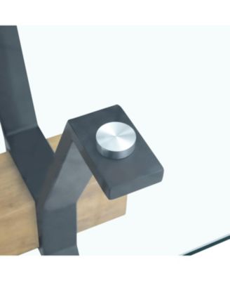 8 Gray Linen Chairs & Wood Grain Table Set