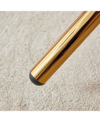 Modern Luxe 4-Piece Dining Set - Round Glass Table & Black-Gold Chairs