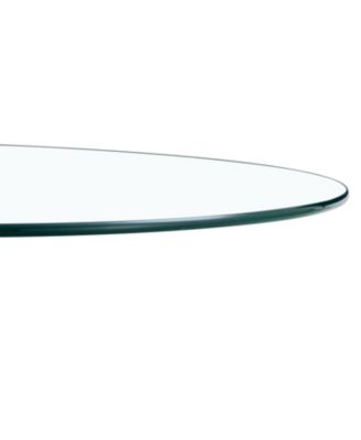 35" Glass Round Dining Set - Gold Base & 4 White PU Chairs