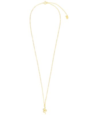 Cubic Zirconia Snake Pendant Necklace