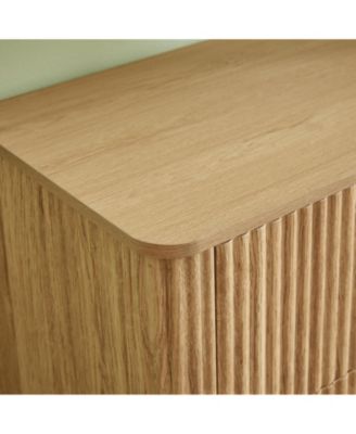  3 Drawer Dresser Set - Modern Nightstand, Oak Finish