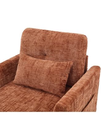  Multifunctional Chenille Recliner Sofa with Storage & Phone Bracket