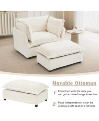 Cozy Armchair Sofa with Ottoman