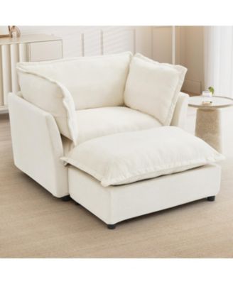 Cozy Armchair Sofa with Ottoman