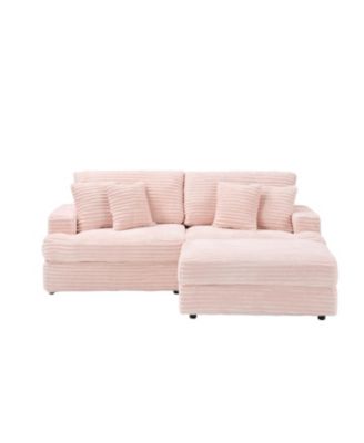 Corduroy Sofa w/ Storage, Pillows - Living Room/Office