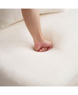  Queen White Floor Sofa Bed with Pillows