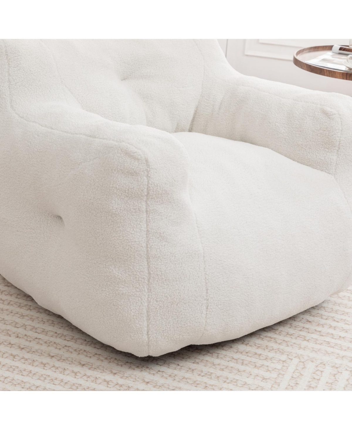 Streamdale Furniture Bean Bag Sofa Chair with Armrests, High-Density Foam, Comfy for Living Room/Bedroom