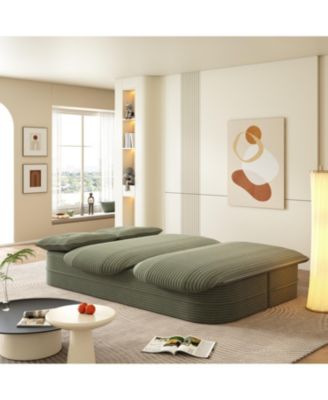 78.7" Modern Foldable Sofa Bed with Blanket & Pillows