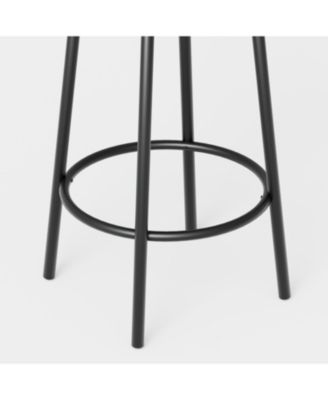 Grey Bar Table Set with 4 Stools, Backrest, 47.24"L