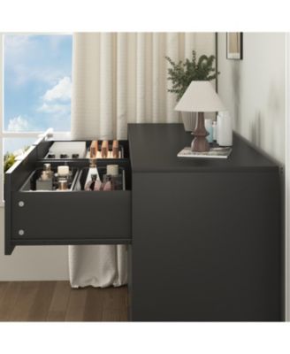 Streamdale Simply Modern 6-Drawer Dresser - Black