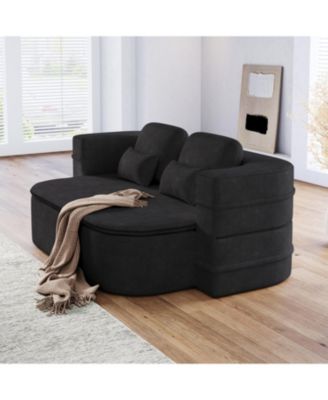  75" Foldable Sofa Bed with Blanket