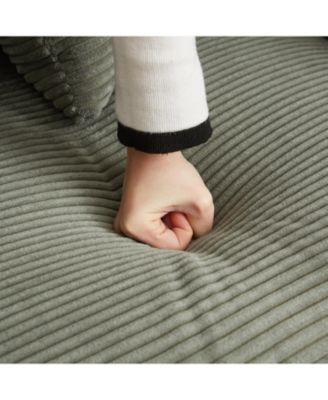 Corduroy L-Shaped Sectional Sofa with Chaise & Storage