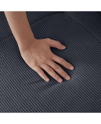 Modern L-Shaped Corduroy Sectional Sofa Dark Gray Oversized 3-Seater Couch