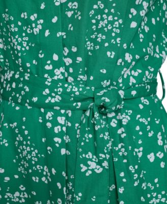 Women's Short-Sleeve Tiered Shirt Dress