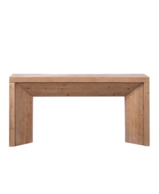 62" Modern Rustic Console Table – Solid-Look Engineered Wood Entryway Table