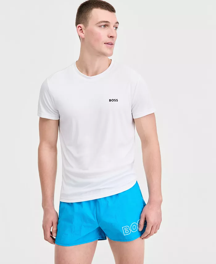 Men's Short-Sleeve Sun Protection Rashguard Swim Shirt
