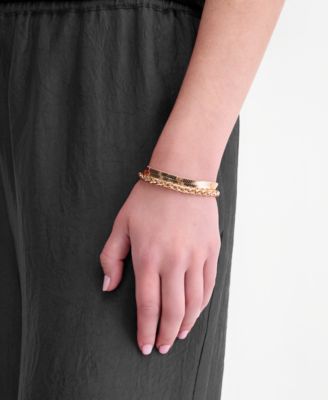 2-Pc. Set Mixed Chain Flex Bracelet