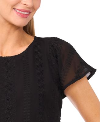 Women's Flutter Sleeve Crewneck Top