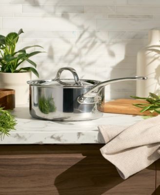 EverLast Stainless Steel Covered Tri-Ply Clad, 3QT Covered Stock and Saucepan