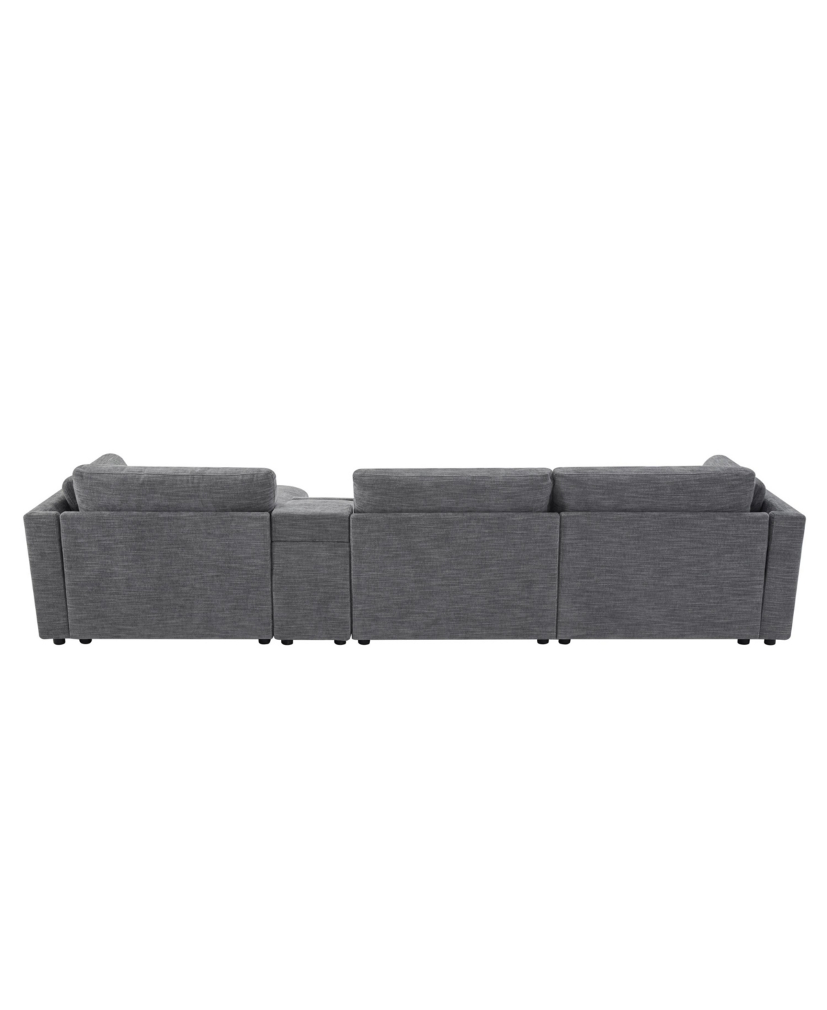 Streamdale Furniture 124" Modular Sectional Sofa w/ Storage, Ottoman, Usb Charger