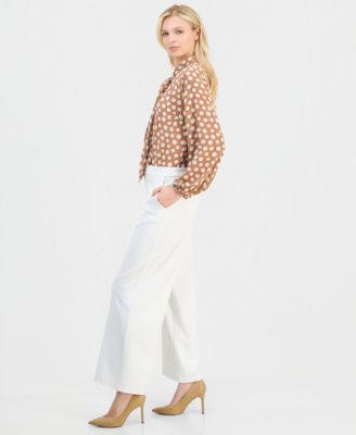 Women's High-Rise Straight Wide-Leg Pants