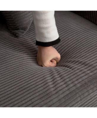Corduroy Loveseat Sofa with Pillows