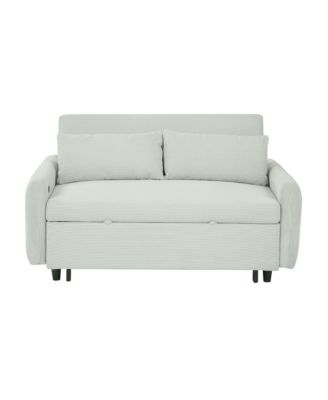 Pull-out Sofa Bed Modern 2-Seat Loveseat with USB Ports