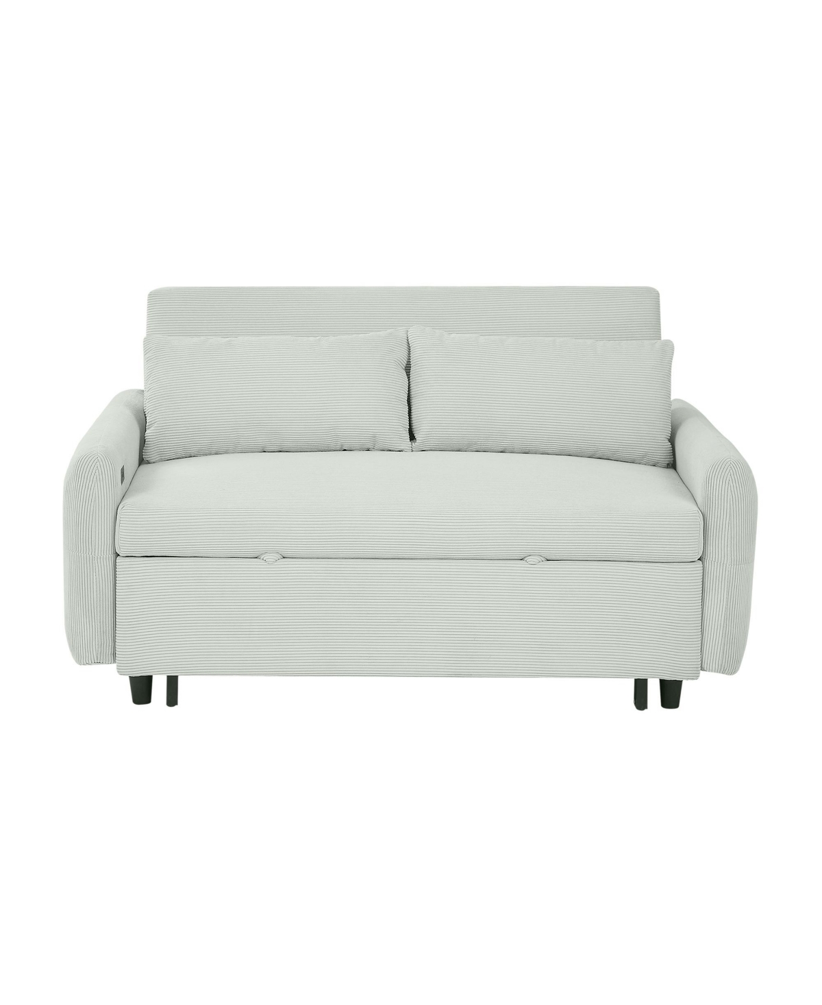 Streamdale Furniture Pull-out Sofa Bed Modern 2-Seat Loveseat with Usb Ports