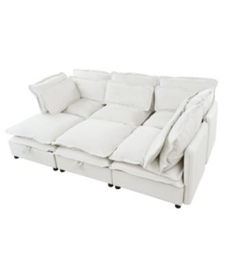  Modern 6-Seater Modular Sofa with Storage + Sofa Bed