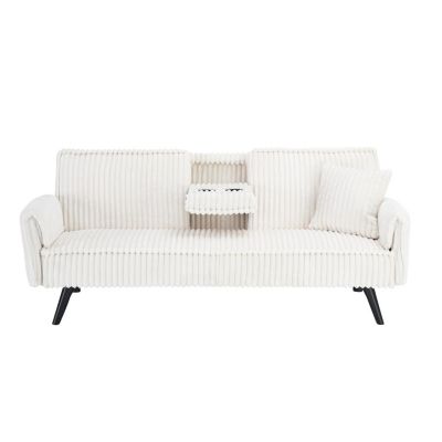 Streamdale Minimalist style, straight-line corduroy sofa suitable for sitting and lying in the living room and bedroom