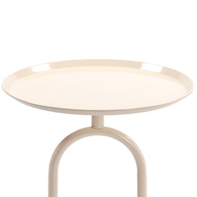 Modern Round Metal Lantern End Table, 24" Height