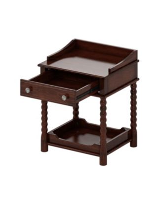 Nightstand with Drawer & Shelf