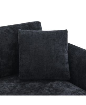 Modern Cloud Sectional Sofa, 4-Seat L-Shaped Couch with Pillows
