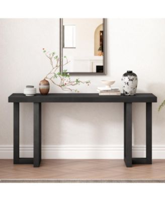 Geometric Console Table - Pine Legs