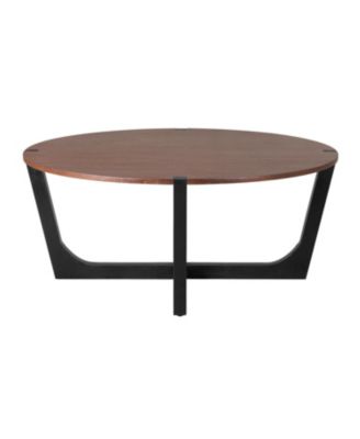 Acacia Wood Coffee Table - 44" Round Modern Design