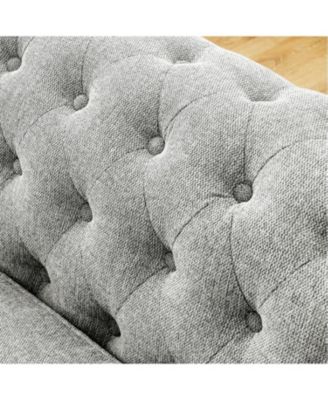 Chesterfield Tufted Linen Sofa