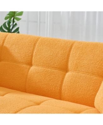 70" Teddy Fleece Convertible Sofa Bed