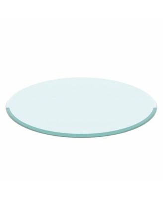 24" Round Tempered Glass Table Top - 1/2" Thick