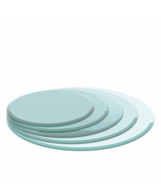 24" Round Tempered Glass Table Top - Beveled Edge