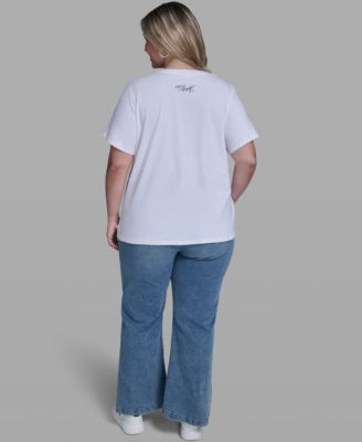 Plus Size Embellished Eiffel T-Shirt