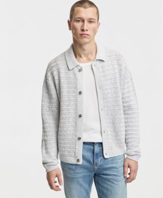 Men's Relaxed-Fit Elio Long-Sleeve Polo Sweater