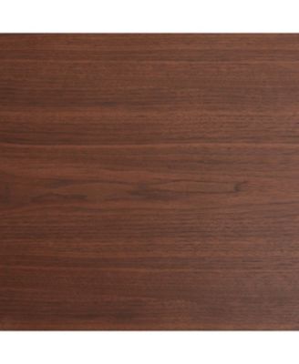 Coffee Table Walnut Wood Surface and Black Metel Feet