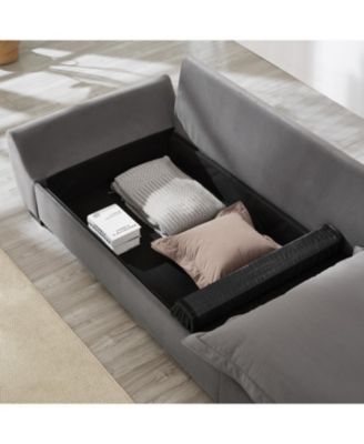 Modular Sectional Sofa with Storage, Gray