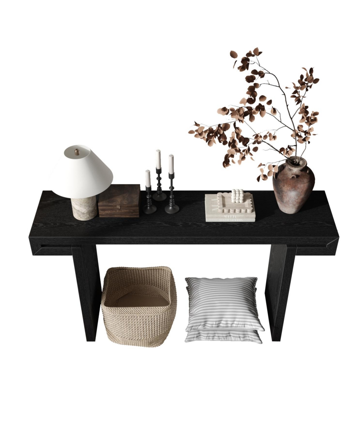 Streamdale Furniture Streamdale 60" Rustic Farmhouse Console Table