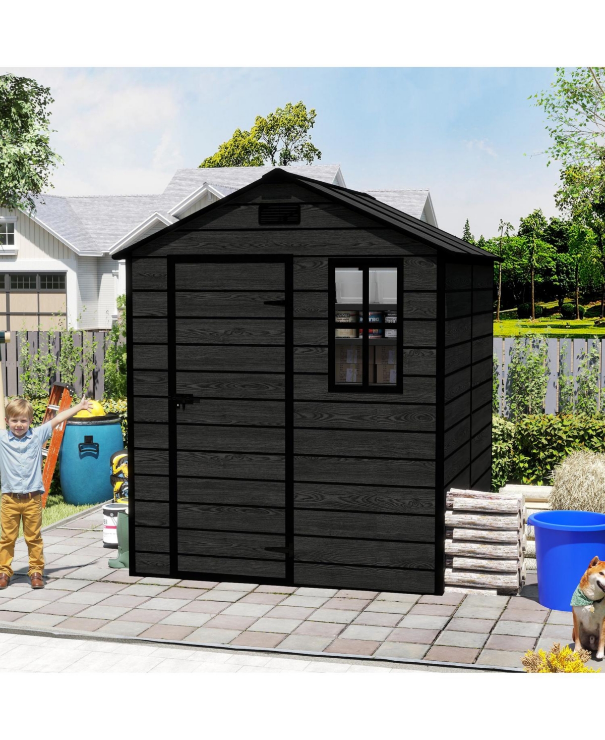 Streamdale Furniture Streamdale 6x6 Resin Storage Shed - Waterproof, Uv Proof