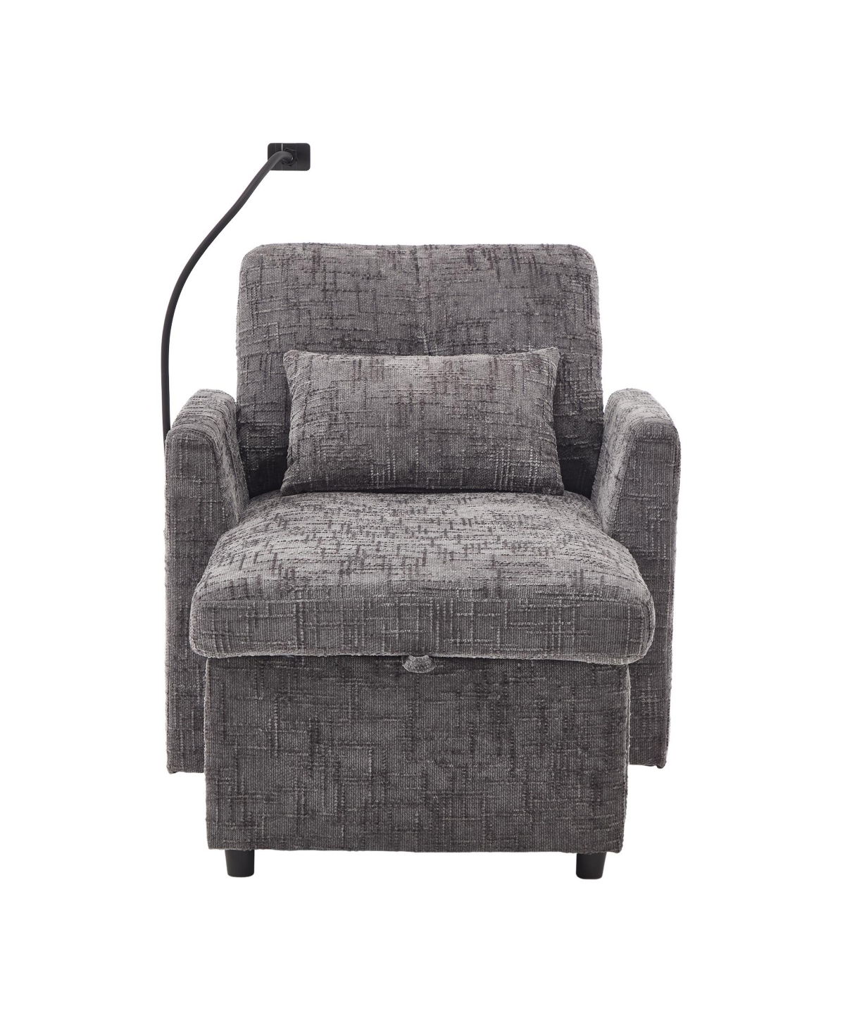 Streamdale Multifunctional Chenille Recliner Sofa with Storage & Phone Bracket