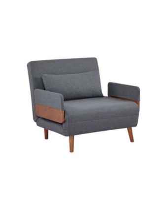 Streamdale Foldable Linen Sofa Bed - Single, Adjustable Back, Space-Saving Sleeper